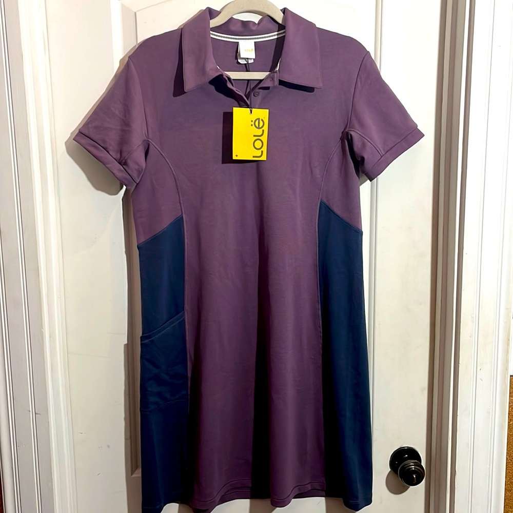 Lole’ Cross Court Dress LSW3614 in Berry Punch Pocket Stretch NWT